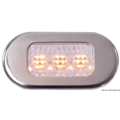 Osculati - Polycarbonate courtesy light 3 yellow LEDs - 13.181.01 product image