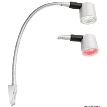 Osculati - Flexible arm 6-LED light for bedside silver titan - 13.239.25 product image