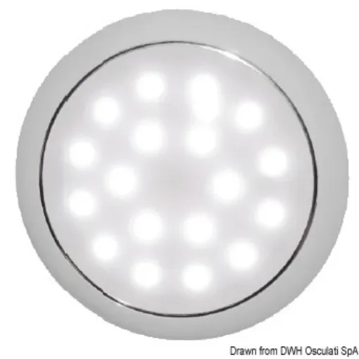 Osculati - Day/Night LED ceiling light recessless chromed - 13.408.12 product image