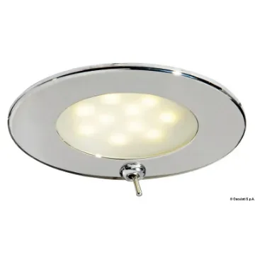 Osculati - Atria LED spotlight polished SS w/switch - 13.447.02 product image