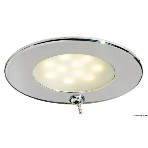 Osculati - Atria LED spotlight polished SS w/switch - 13.447.02 product image