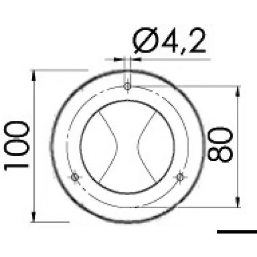 Osculati - Retractable Aurora deck lamp round bezel - 13.448.10 product image