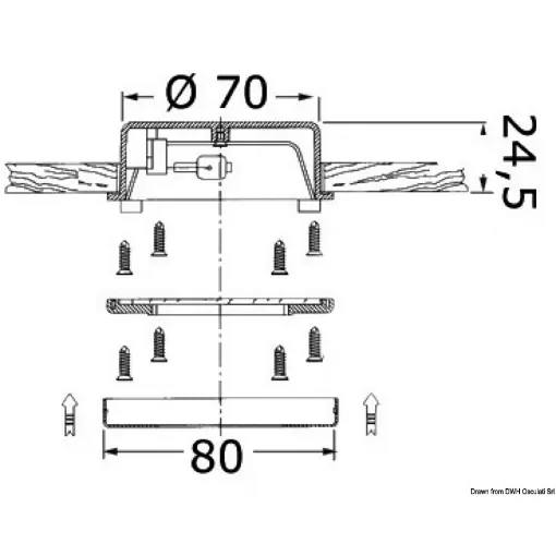 FORESTI E SUARDI Hydra halogen ceiling light for recess mounting product image