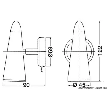 Osculati - FORESTI E SUARDI Argo halogen bedside spotlight - 13.485.01 product image