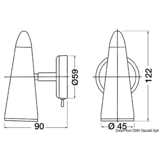 Osculati - FORESTI E SUARDI Argo halogen bedside spotlight - 13.485.01 product image