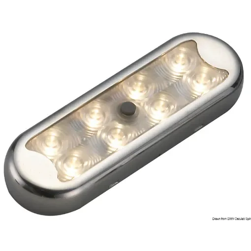 Osculati - Bimini compact overhead 8 HD LEDs Flat bottom, without switch - 13.525.02 product image