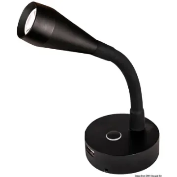 Osculati - BATSYSTEM Leis LED black spot light 12V 3W - 13.867.21 product image