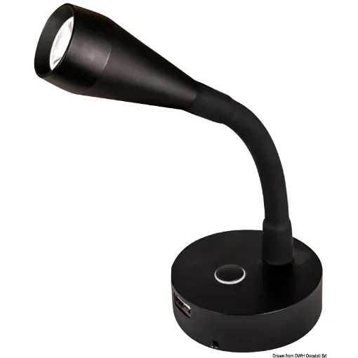 Osculati - BATSYSTEM Leis LED black spot light 12V 3W - 13.867.21 product image