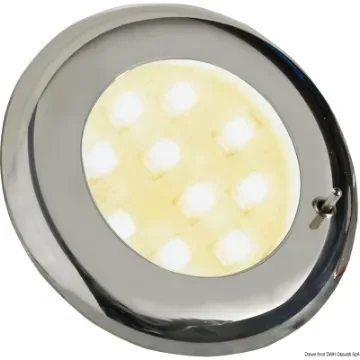 Osculati - Batsystem Nova 2 LED ceiling light chromed switch - 13.877.65 product image