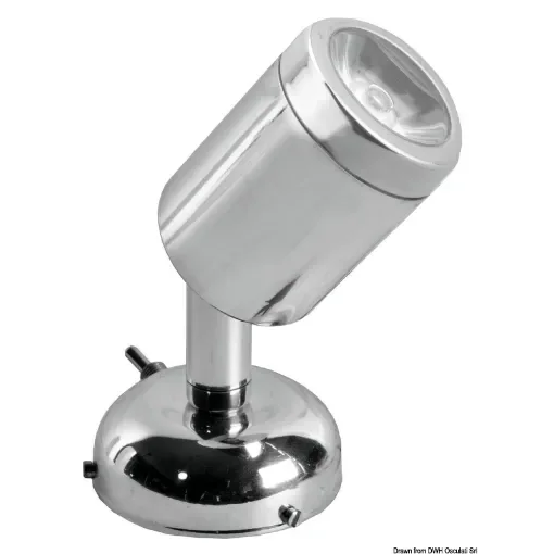 Osculati - Articulated spotlight polished SS 1 x 3 W HD - 13.904.01 product image