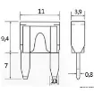 Osculati - Small blade fuse 30 A - 14.006.30 product image