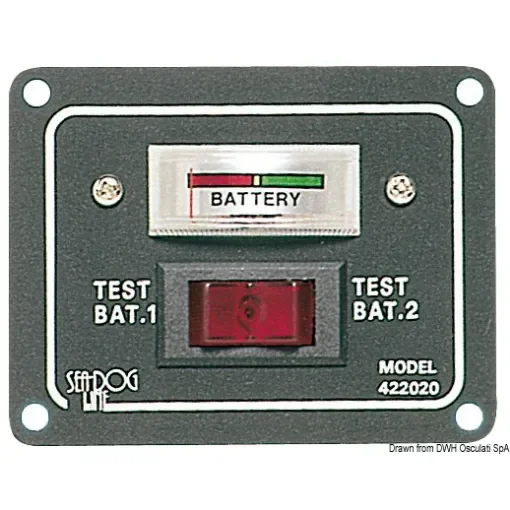 Osculati - 2-battery panel with tester analog - 14.100.02 product image