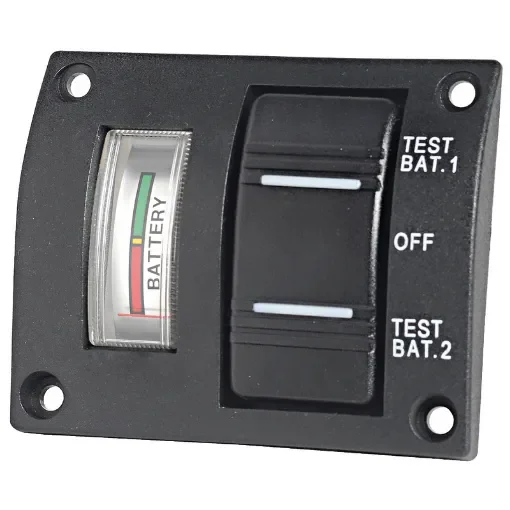 Osculati - 2-battery panel with tester analog IP56 - 14.100.04 product image