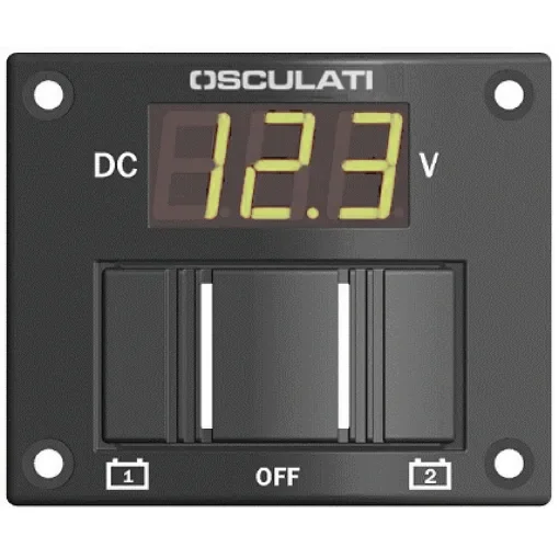 Osculati - 2-battery panel with tester digital IP56 - 14.100.05 product image