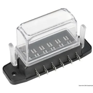 Osculati - Watertight blade fuse holder deep lid 6 seats - 14.100.82 product image