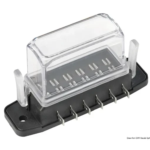 Osculati - Watertight blade fuse holder deep lid 6 seats - 14.100.82 product image