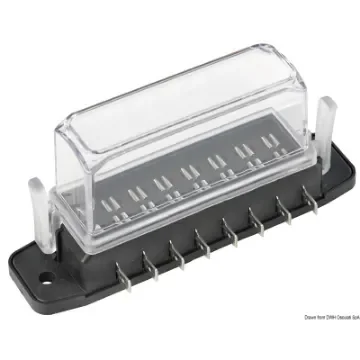 Osculati - Watertight blade fuse holder deep lid 8 seats - 14.100.83 product image