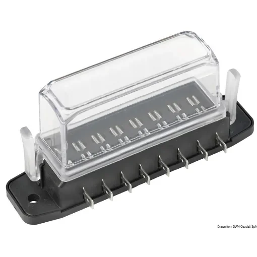 Osculati - Watertight blade fuse holder deep lid 8 seats - 14.100.83 product image