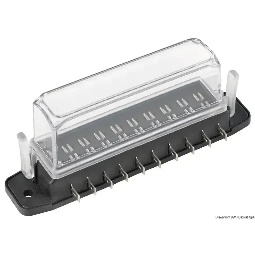 Osculati - Watertight blade fuse holder deep lid 10 seats - 14.100.84 product image