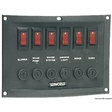 Osculati - Horizontal control panel w. 6 switches - 14.103.32 product image