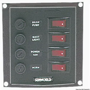 Osculati - Vertical control panel w. 4 switches - 14.103.34 product image