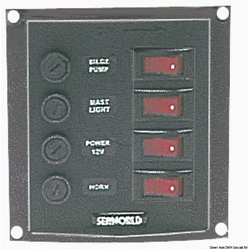 Osculati - Vertical control panel w. 4 switches - 14.103.34 product image