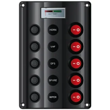 Osculati - Wave electric control panel 5 + 12 V voltmeter - 14.104.07 product image