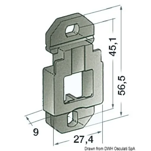 Osculati - Support base, bulkhead-mounting model - 14.116.01 product image