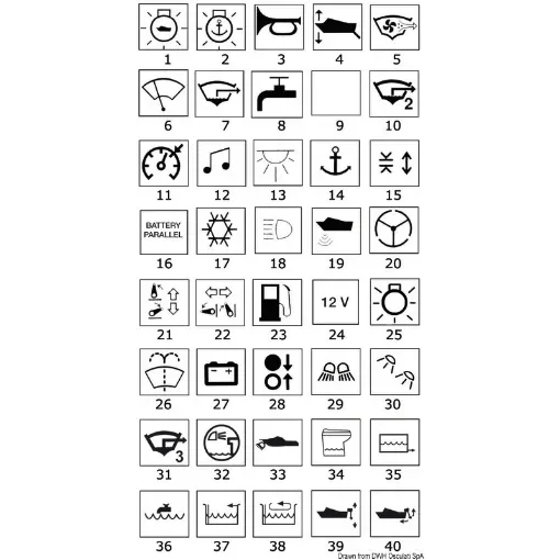 Osculati - Toggle w/lighted symbols  Anchor lights V - 14.194.02 product image