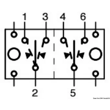 Osculati - Contura ON-OFF-ON switch w/return spring 7 poles - 14.195.50 product image