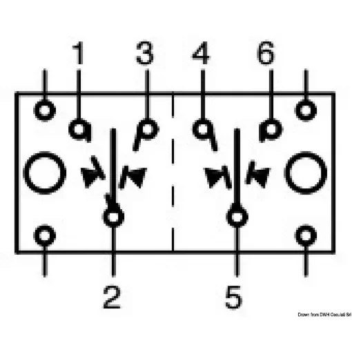 Osculati - Contura ON-OFF-ON switch w/return spring 7 poles - 14.195.50 product image