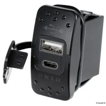 Osculati - USB-A + USB-C plug - 14.195.62 product image