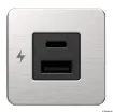 Osculati - SCANSTRUT Tile dual USB port A+C SS - 14.195.92 product image