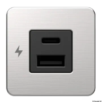 Osculati - SCANSTRUT Tile dual USB port A+C SS - 14.195.92 product image