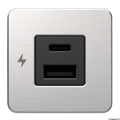 Osculati - SCANSTRUT Tile dual USB port A+C SS - 14.195.92 product image