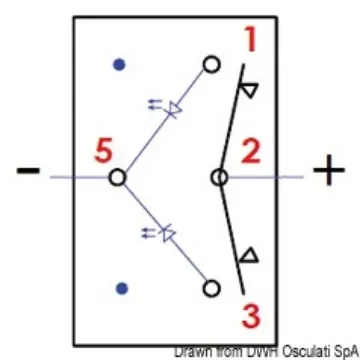 Osculati - Marina R (ON)-OFF-(ON) switch f. gangways - 14.198.05 product image