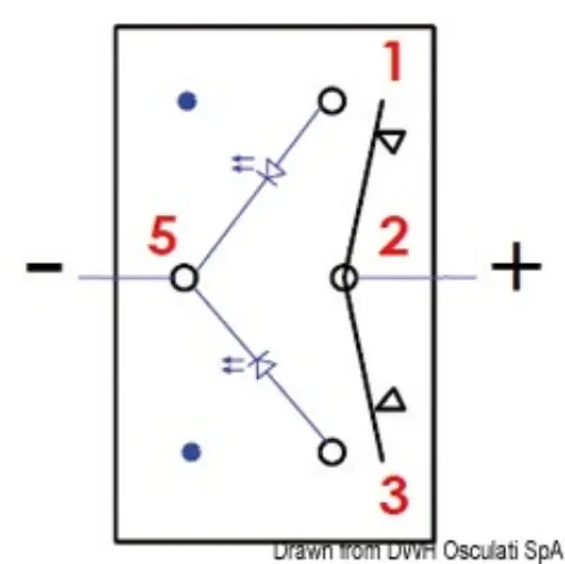 Osculati - Marina R (ON)-OFF-(ON) switch f. gangways - 14.198.05 product image