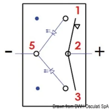Osculati - Marina R switch without taggle ON-OFF-(ON) - 14.298.06 product image
