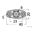 Osculati - Power post junction Mini 40 x 20 mm - 14.205.01 product image