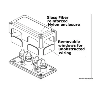 Osculati - Bus-Bar Heavy Duty terminal 4 x 10 mm detached - 14.209.29 product image
