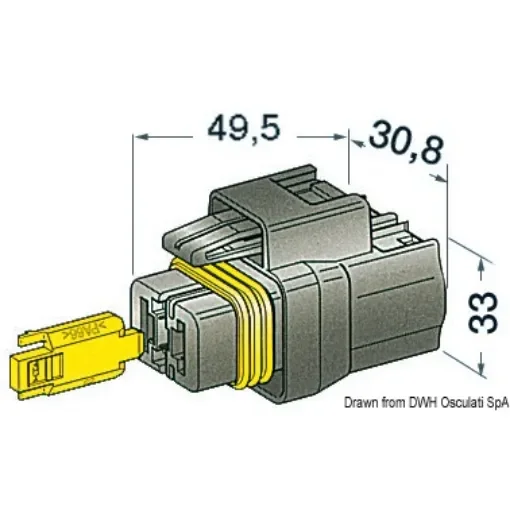 Osculati - Watertight connector 2 female terminals - 14.230.10 product image