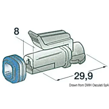 Osculati - Plastic watertight connector female 1 pole - 14.235.10 product image