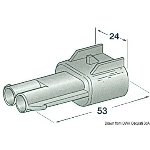 Osculati - Plastic watertight connector male 2 poles - 14.235.40 product image