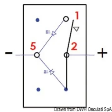 Osculati - Marina R toggle switch OFF-(ON) - 14.296.02 product image