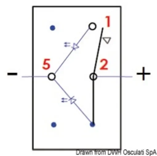 Osculati - Marina R toggle switch OFF-(ON) - 14.296.02 product image