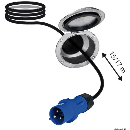 Osculati - Retractable electric dock cable 32 A - 14.322.06 product image