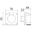 Osculati - Flush socket/plug w/screw terminals 12/24V - 14.337.03 product image