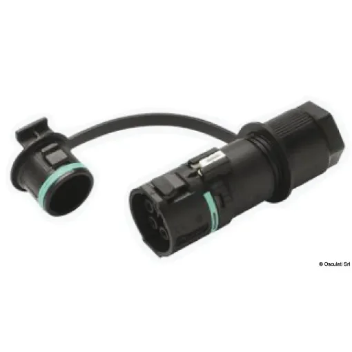 Osculati - 2/3/4-pole socket for panel or bulkhead mounting, snap connection. - 14.372.05 product image