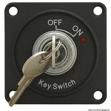 Osculati - ON-OFF switch w/key and LED warning light - 14.386.09 product image