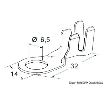 Osculati - Eye terminal 6.5 mm - 14.393.01 product image